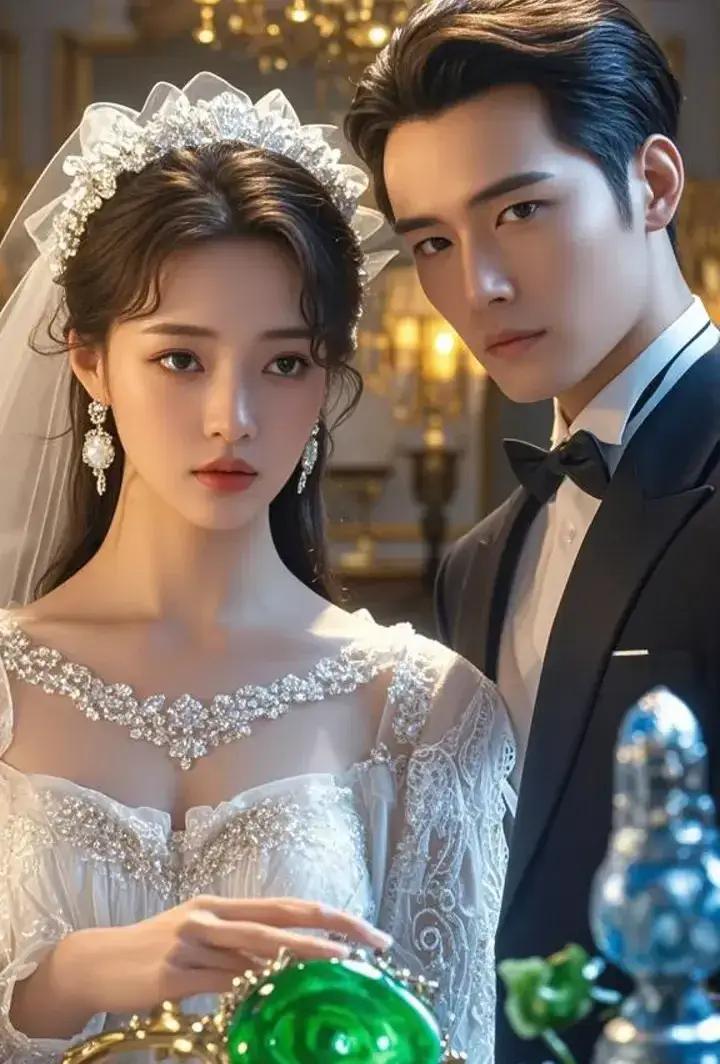 La hermosa esposa recién casada es un poco dulce.
